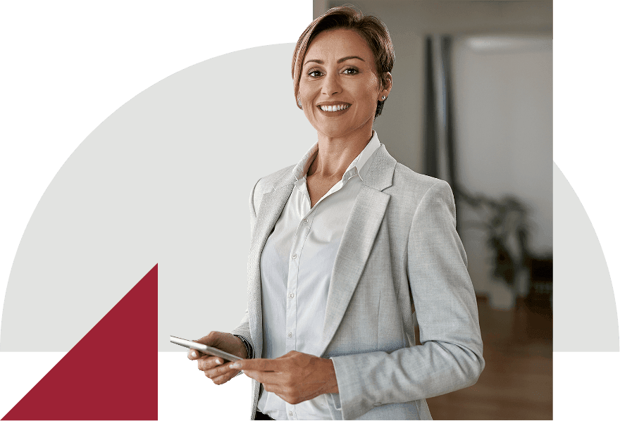 Mockup mulher usando aplicativo